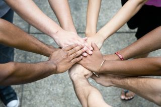 Hands together